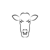 design de ilustração vetorial de ícone de vaca vetor