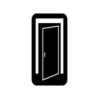 elemento de design de ilustração de ícone de porta vetor