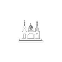 design de ilustração vetorial de imagem de logotipo de mesquita vetor