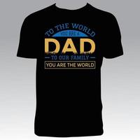 design de camiseta de bom pai vetor