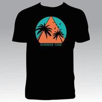 design de camiseta vintage de verão vetor