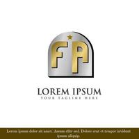 design de logotipo vetorial, cor de luxo ouro, design moderno minimalista vetor