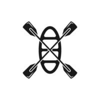 vetor de design de ícone de logotipo de rafting