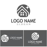 design de logotipo de propriedade e construção vetor