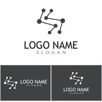 molécula símbolo logotipo modelo ilustração vetorial design vetor