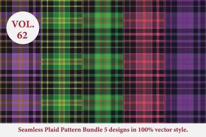 vetor de padrão xadrez, fundo de tecido tartan