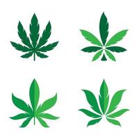 ilustração das imagens do logotipo da cannabis vetor