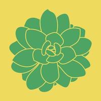 padrão suculento. logotipo de flor de silhueta. elemento para design, planos de fundo, papéis de parede. vetor