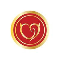 coração amor logotipo belo design conceito ícone tamplate vector