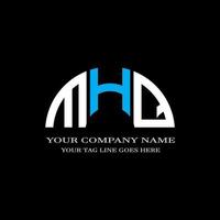 design criativo do logotipo da letra mhq com gráfico vetorial vetor