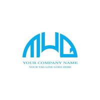 design criativo do logotipo da letra muq com gráfico vetorial vetor
