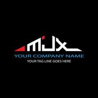 design criativo do logotipo da letra mjx com gráfico vetorial vetor