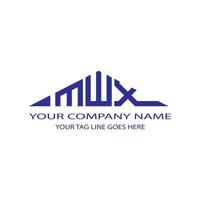 design criativo do logotipo da letra mwx com gráfico vetorial vetor