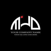 design criativo do logotipo da letra mjd com gráfico vetorial vetor
