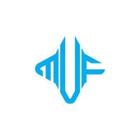 design criativo do logotipo da letra muf com gráfico vetorial vetor
