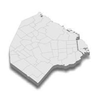 mapa isométrico 3d da cidade de buenos aires é uma capital da argentina vetor