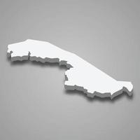 3d mapa isométrico das fronteiras do norte é uma região da arábia saudita vetor