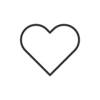 ícone de amor de coração ou ilustração vetorial de logotipo vetor