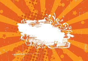 Grunge laranja sunburst vector background