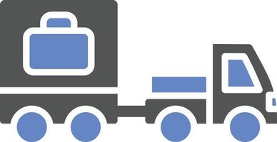 estilo de ícone de caminhão de bagagem vetor