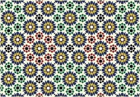 fundo colorido floral mosaico azulejo marroquino. vetor