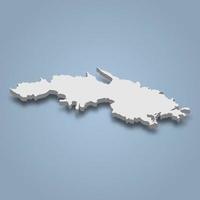 mapa isométrico 3d de saint thomas é uma ilha nas ilhas virgens dos estados unidos vetor