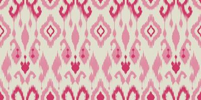 motivo étnico artesanal bela arte ikat. arte de fundo rosa floral abstrato étnico. bordados folclóricos, estilo peruano, indiano, asiático, marroquino, peru e uzbeque. impressão de ornamento de arte geométrica asteca. vetor