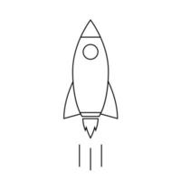 ilustração vetorial de ícone de foguete isolada vetor