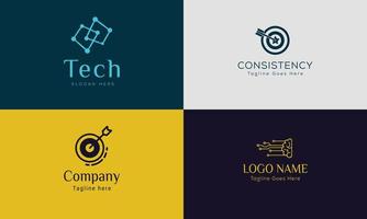 logotipo de tecnologia projeta vetor de conceito, símbolo de logotipo de internet de rede, logotipo de fio digital.