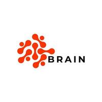 design de logotipo de conexão cerebral vetor