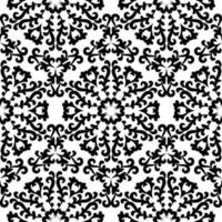 padrão floral sem costura preto e branco. ornamento vintage com redemoinhos. fundo de mandala. para papel de parede, embrulho, têxtil. vetor