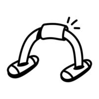 obtenha este ícone de doodle do suporte push up vetor