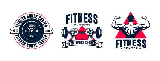 design de logotipo de esporte de fitness vetor