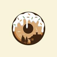 logotipo de café donut