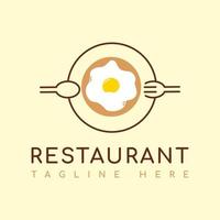 logotipo de comida de restaurante vetor