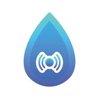 ícone de modelo de design gradiente de logotipo de água viva vetor