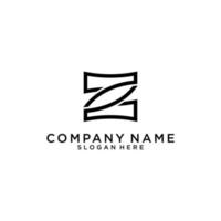 vetor de design de logotipo de monograma letra z ou zz.