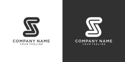 ss ou s vetor de design de logotipo de letra inicial.