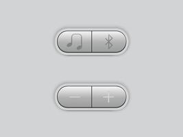 botão multimídia para design de música vetor