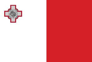 vetor de bandeira de malta em cor oficial e proporção corretamente