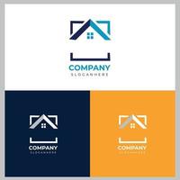 design de logotipo imobiliário criativo ou logotipo de vetor doméstico com eps editáveis