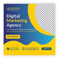 modelo de design de banner de agência de marketing digital vetor