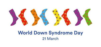 dia mundial da síndrome de down, ilustração vetorial de 21 de março vetor
