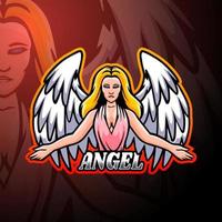 design de mascote de logotipo esport angel