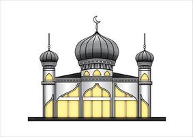vetor de mesquita para fundo islâmico