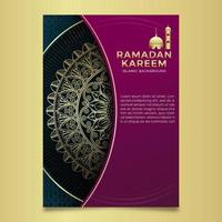 fundo islâmico ramadan kareem com ornamento de mandala vetor