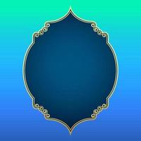 moldura de distintivo islâmico, para decoração de fundo islâmico vetor