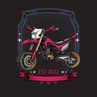 ilustração do logotipo do piloto de supermoto vetor