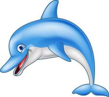 desenho de golfinho engraçado vetor