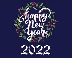 vetor de ilustração de design abstrato feliz ano novo 2022